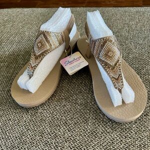 Skechers Women's Beaded Tan Sandals